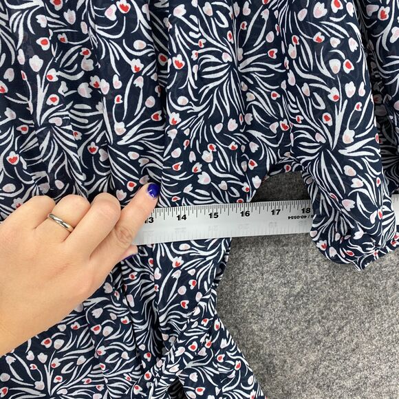 New Sonoma Dress Women Small Black Floral Belted Short Sleeve Open Front Casual - Picture 9 of 11